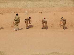 Our NCC Cadets practicing 0.22 Rifle Firing at Bariatu SA Firing Range on 7th February 2018
