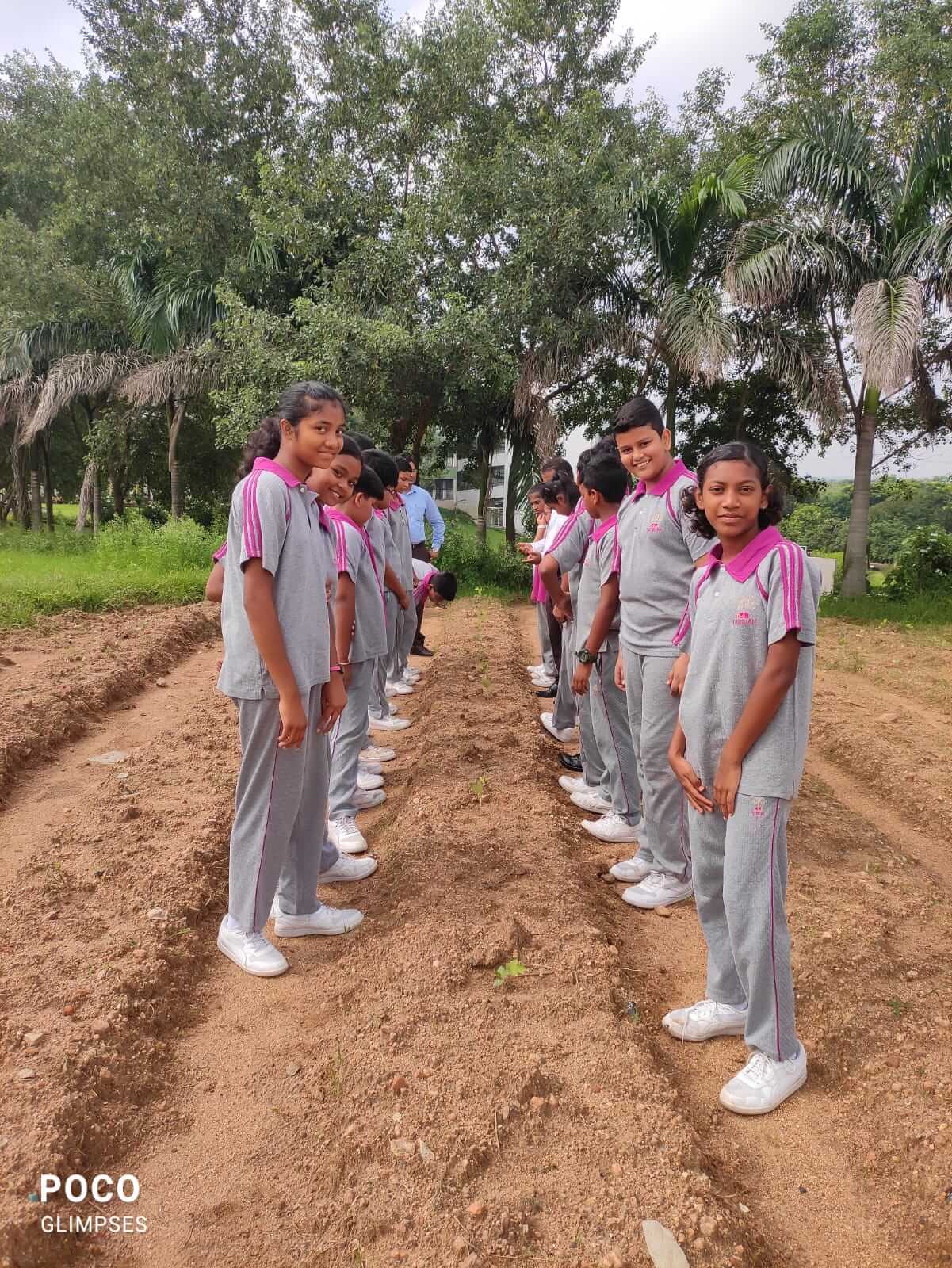 Students participating in plantation at the AGRI-INTEGRATED LEARNING