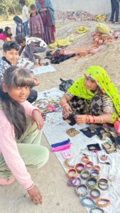 Students guided by teachers on field trip