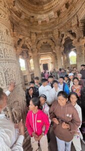 Students learning in natural surroundings